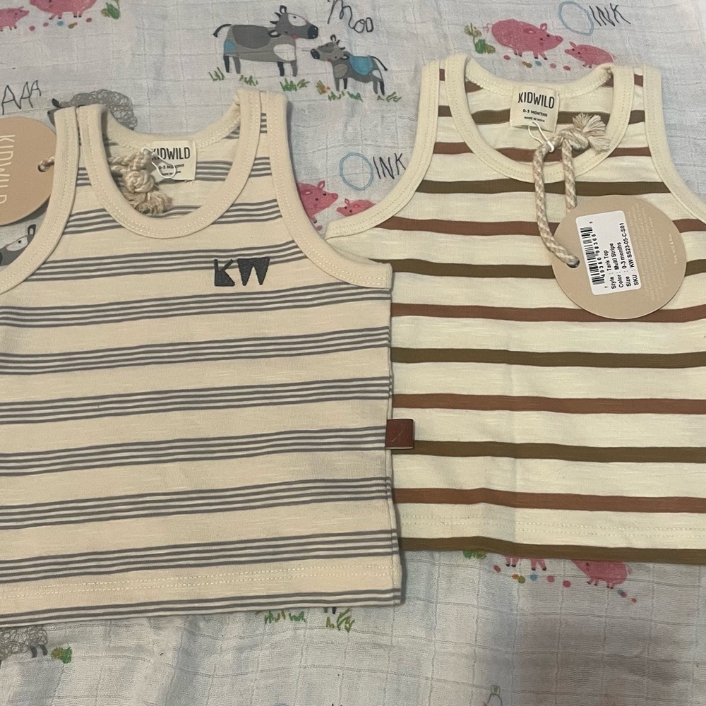 Kidwild Bundle of Two Tanks, NWT, Both are 0-3 Months.